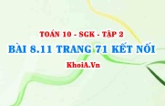 Bài 8.11 trang 71 Toán 10 Kết nối tri thức Tập 2